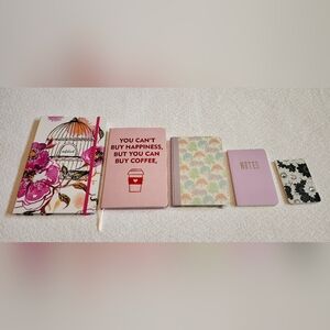 NEW Assorted Notebooks/Notepads. Set of 5.